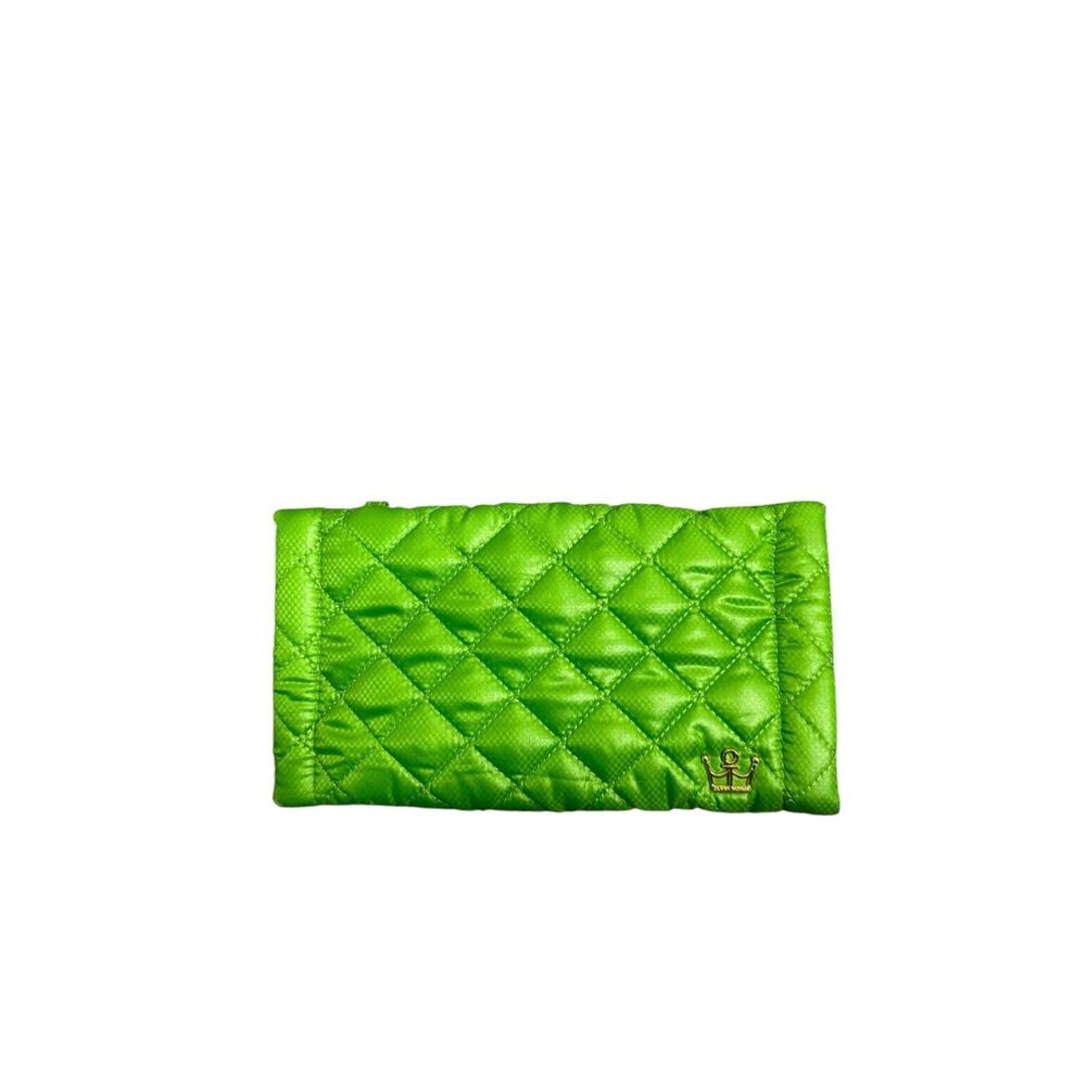 Oliver Thomas Quilted Double Vision Eyeglass Case Lime Green Padded